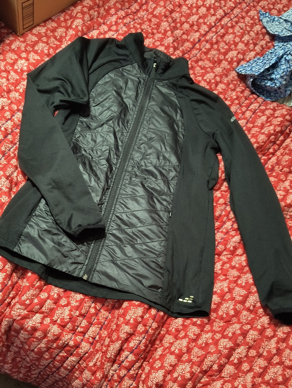 bcg Black Quilted Hybrid Performance Jacket